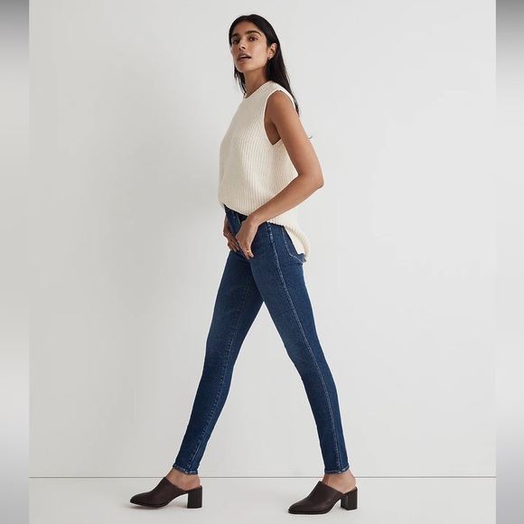 Madewell 10” High Rise Skinny Blue Denim Waist 31 - Picture 3 of 11